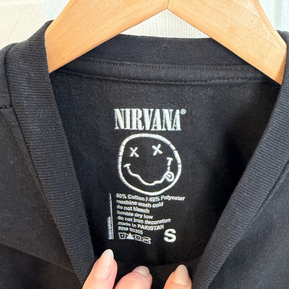 NIRVANA Black Graphic Sweatshirt - Picture 3 of 4
